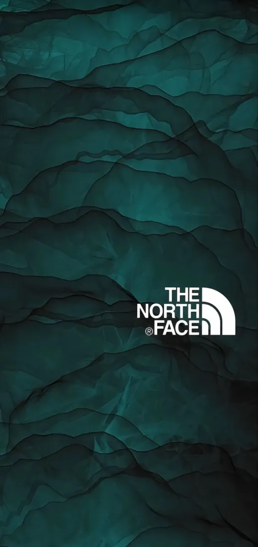 The North Face手机壁纸｜深绿纹理背景图片 - 品牌logo「哲风壁纸」