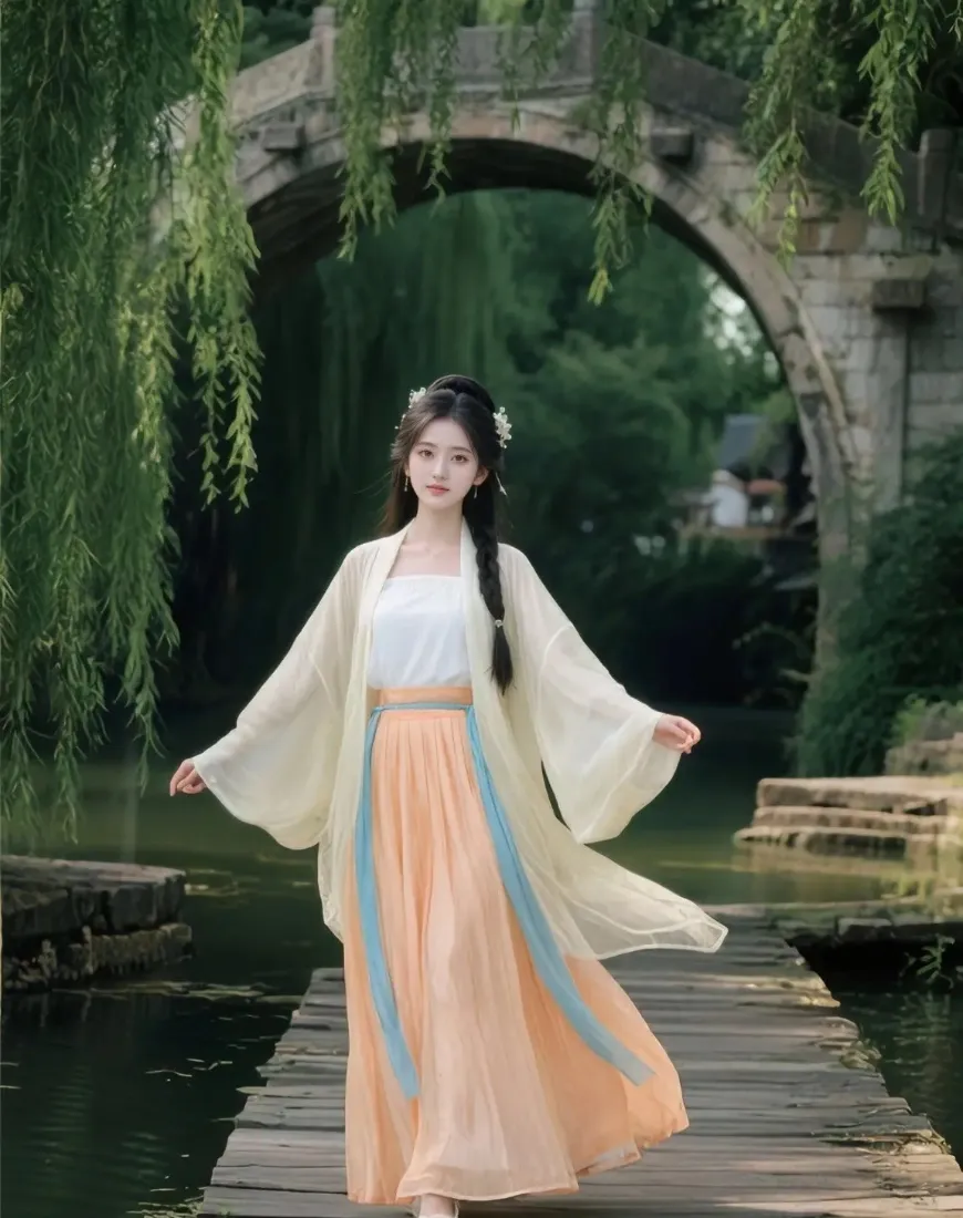 古装美女手机壁纸｜江南水乡背景图片 - 汉服古风「哲风壁纸」