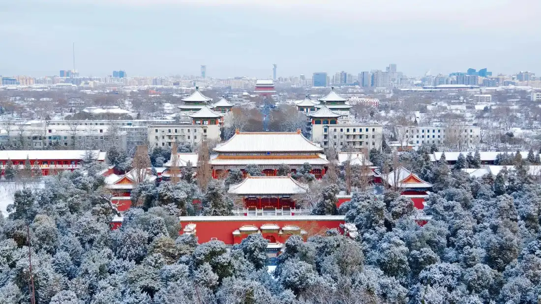 2k北京雪景｜故宫古建筑背景图片 - 冬日银装素裹「哲风壁纸」