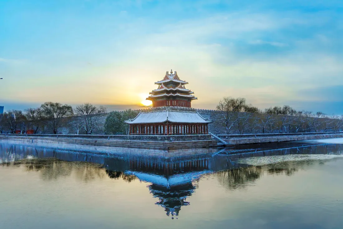 5k故宫角楼壁纸｜北京背景图片 - 黄昏倒影「哲风壁纸」