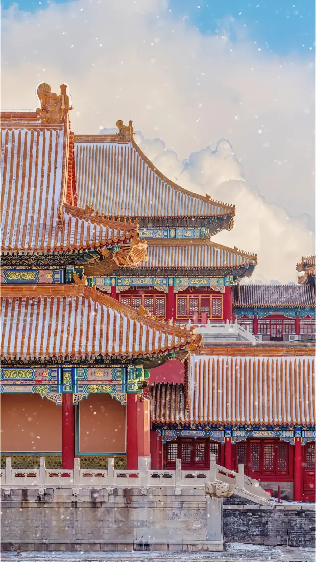 故宫雪景手机壁纸｜北京故宫背景图片 - 红墙白雪「哲风壁纸」