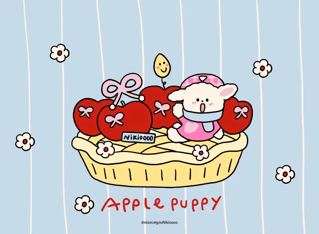 2k卡通樱桃蛋糕壁纸｜可爱背景图片 - APPLE PUPPY「哲风壁纸」