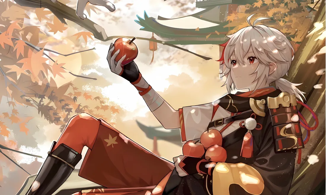 2k枫原万叶壁纸｜秋日枫叶背景图片 - 原神「哲风壁纸」