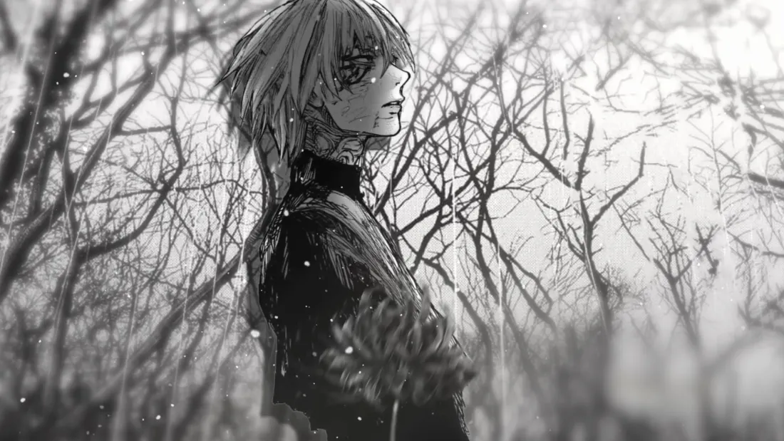 2k金木研壁纸｜枯树背景 - 东京喰种「哲风壁纸」