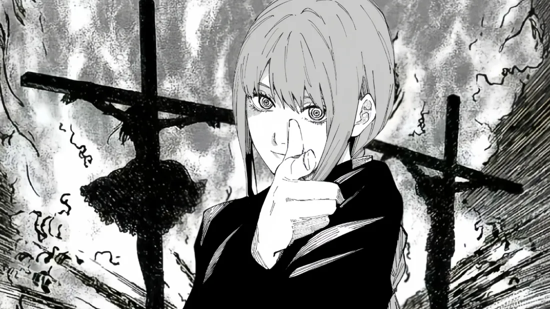 2k电锯人玛奇玛壁纸｜火焰背景图片 - 红温「哲风壁纸」