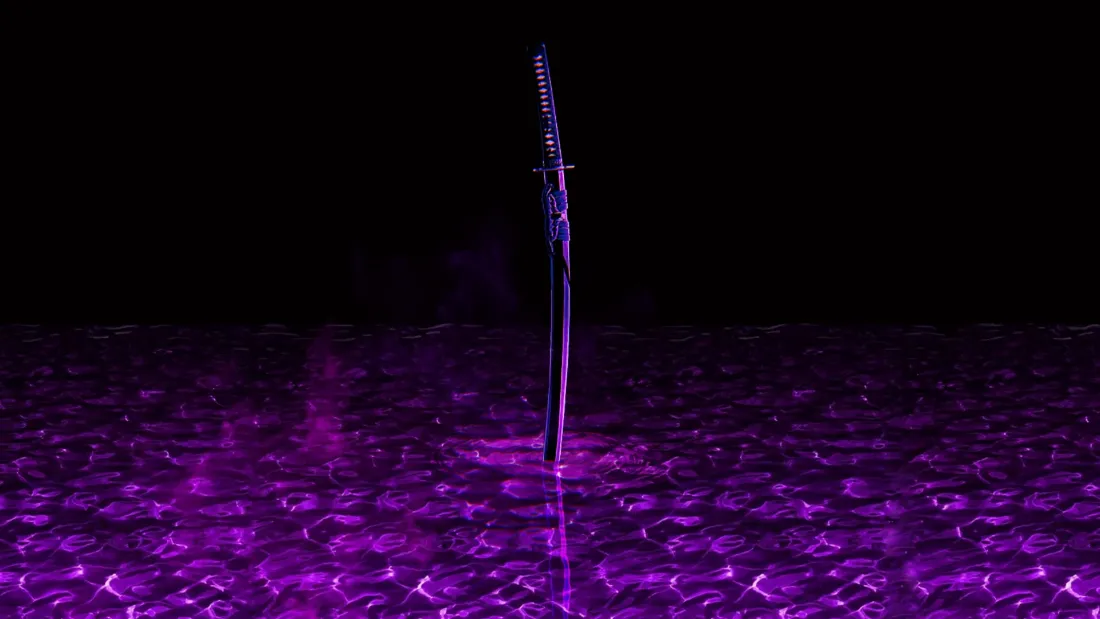 2k剑壁纸｜紫色水面背景图片 - 光影剑「哲风壁纸」