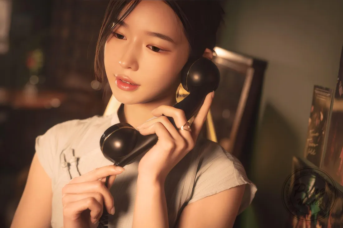 8k旗袍美女壁纸｜国风背景图片 - 复古电话「哲风壁纸」