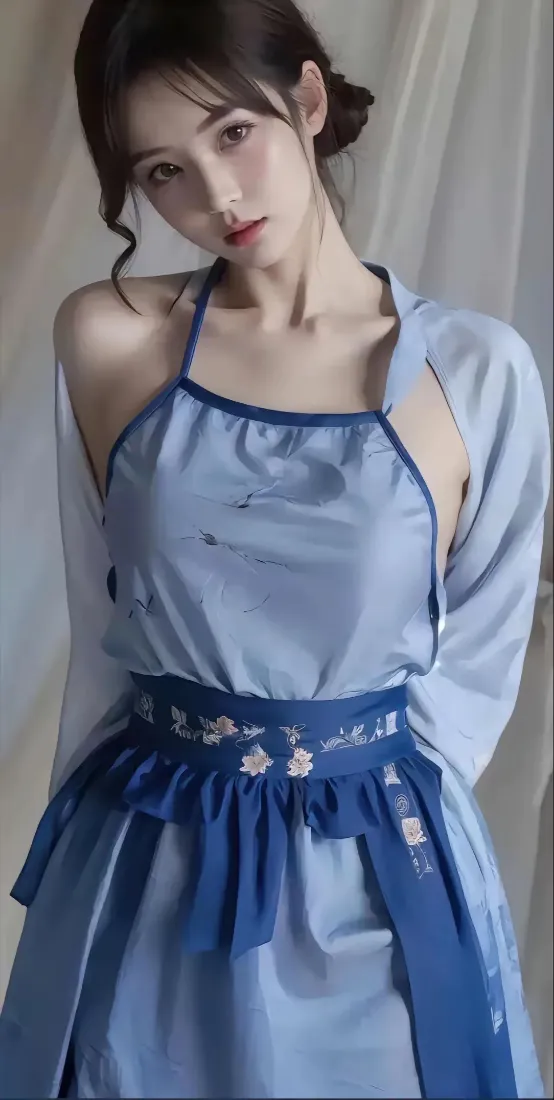 古风美女手机壁纸｜蓝色汉服背景 - 清新国风「哲风壁纸」