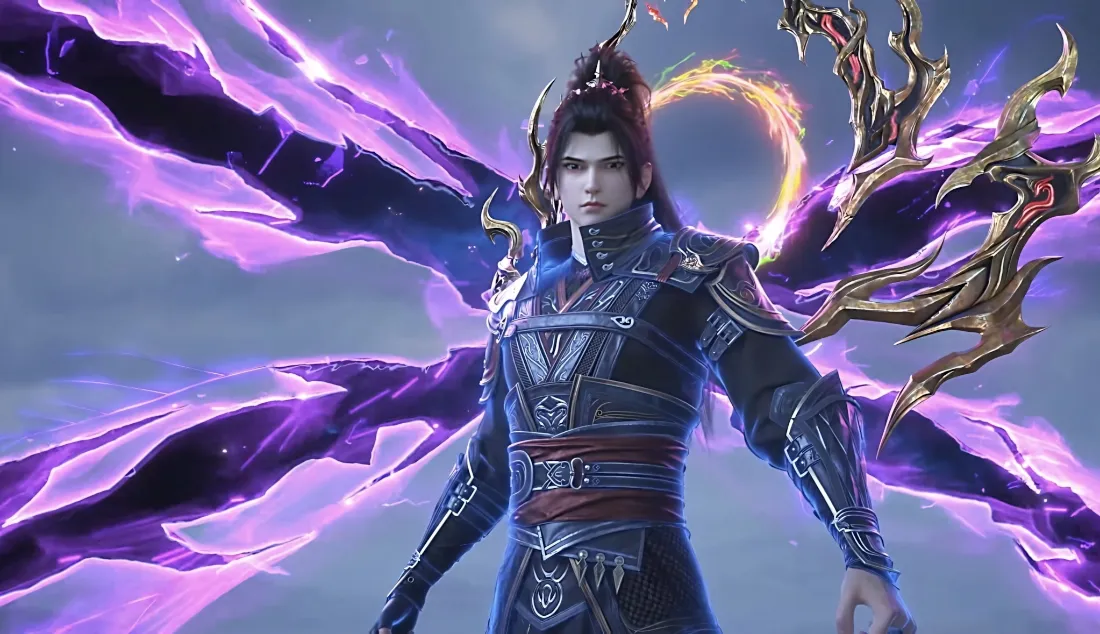 2k萧炎壁纸｜斗破苍穹背景 - 紫色斗气铠甲「哲风壁纸」