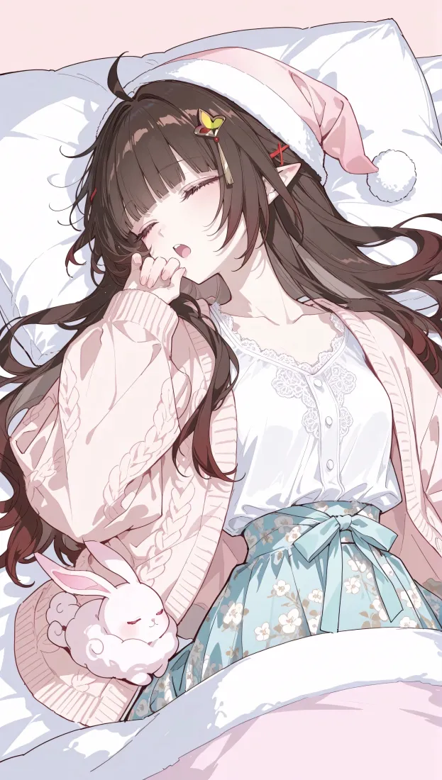 灵砂手机壁纸｜崩坏星穹背景图 - 可爱粉色兔子「哲风壁纸」