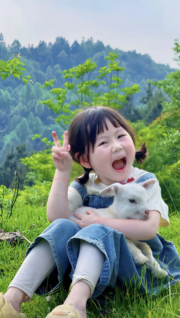 瑶一瑶手机壁纸｜草地背景图片 - 小羊萌娃自然「哲风壁纸」