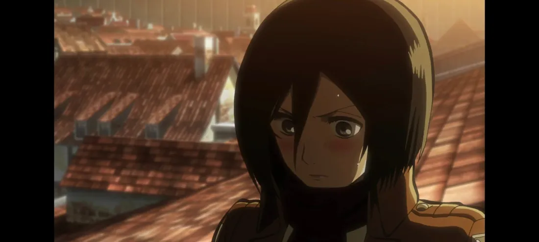 2k三笠·阿克曼壁纸｜进击的巨人背景图片 - 屋顶夕阳「哲风壁纸」