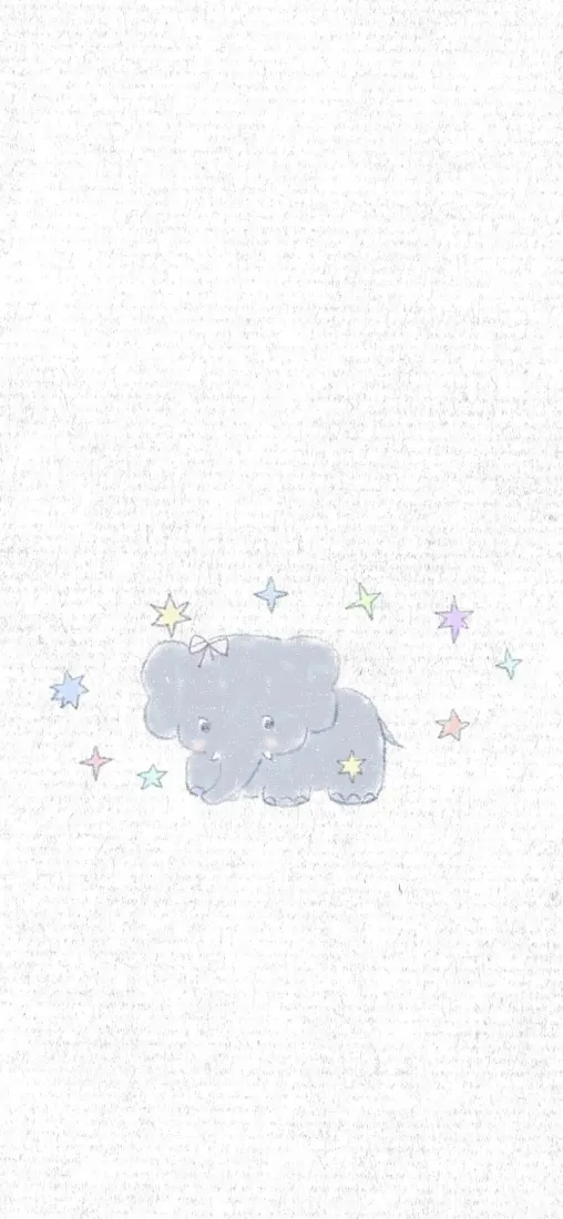 卡通小象手机壁纸｜星星云朵背景图片 - 童趣清新「哲风壁纸」