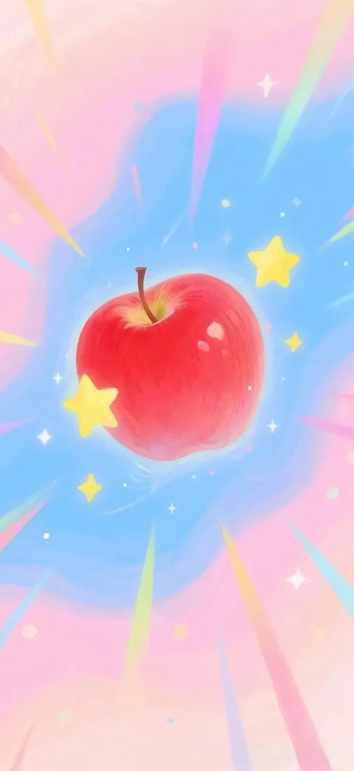 苹果手机壁纸｜梦幻背景图片 - 星星光线插画「哲风壁纸」