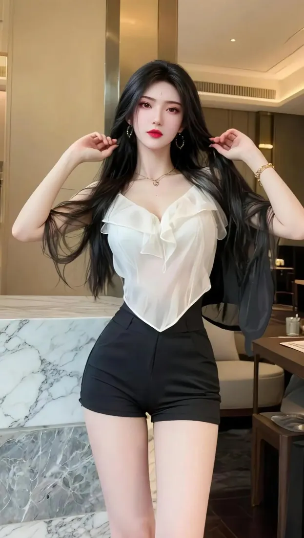 白衣美女手机壁纸｜室内背景图片 - 时尚穿搭「哲风壁纸」