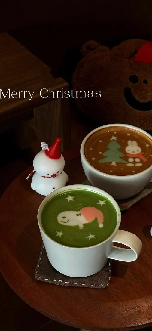 圣诞主题手机壁纸｜圣诞饮品背景图片 - 节日氛围「哲风壁纸」