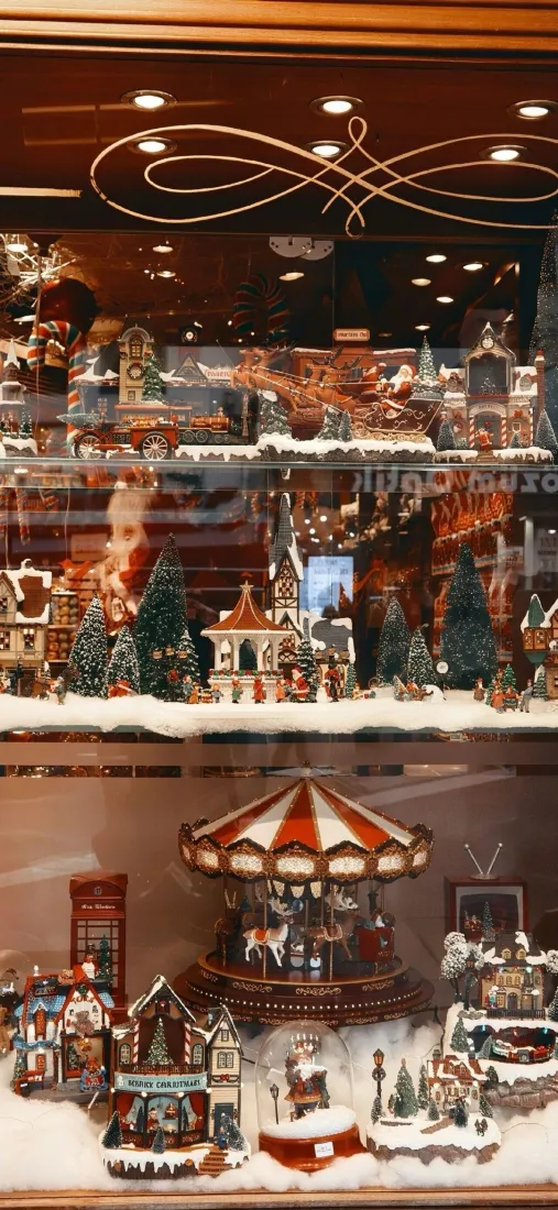 圣诞橱窗手机壁纸｜圣诞场景背景图片 - 圣诞节「哲风壁纸」