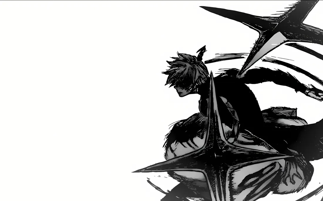 2k黑崎一护壁纸｜黑白背景图片 - 简约战斗「哲风壁纸」