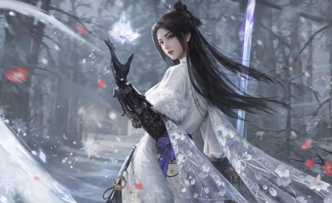 2k顾清寒壁纸｜雪景古风背景图片 - 永劫无间「哲风壁纸」