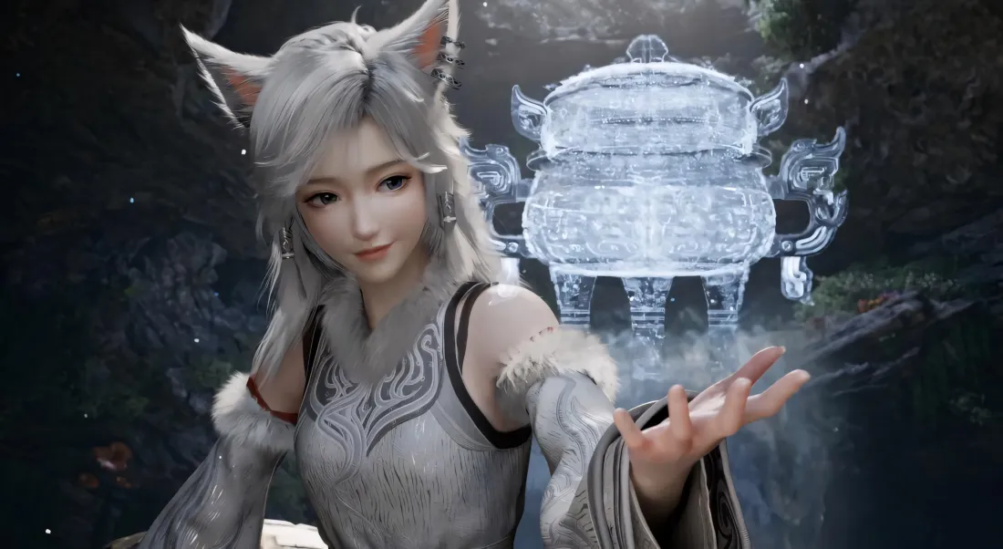 2k凡人修仙传壁纸｜银月鼎背景 - 猫耳少女「哲风壁纸」