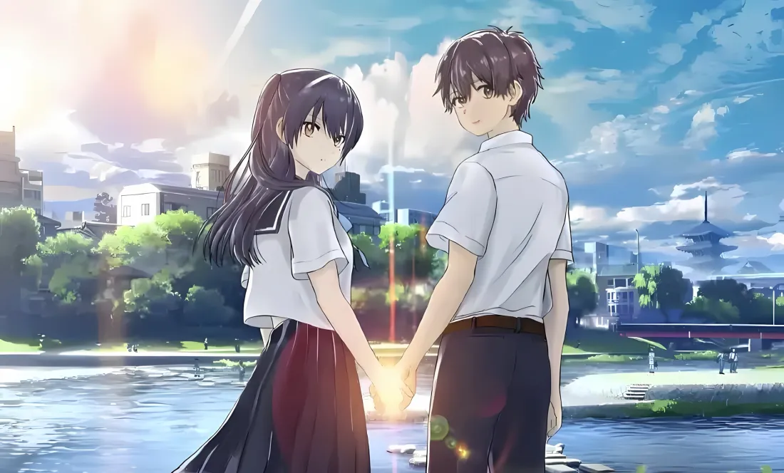 2k你好世界壁纸｜蓝天河流背景图片 - 一行琉璃坚书直实「哲风壁纸」