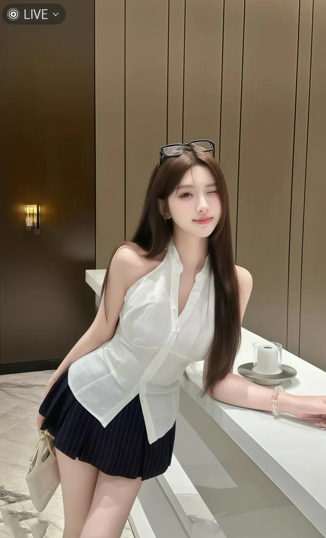 白衣美女手机壁纸｜室内背景图片 - 时尚穿搭魅力「哲风壁纸」