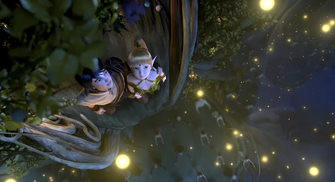 2k精灵王座壁纸｜森林背景图 - 萤火虫「哲风壁纸」