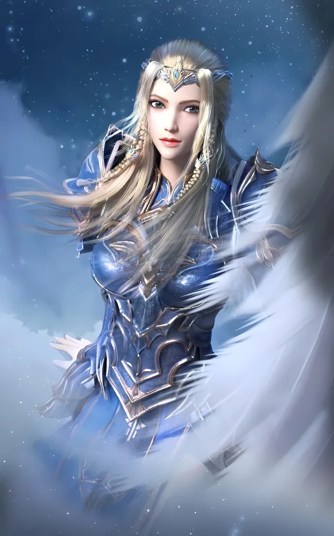 天使彦手机壁纸｜偏蓝背景图片 - 雄兵连「哲风壁纸」