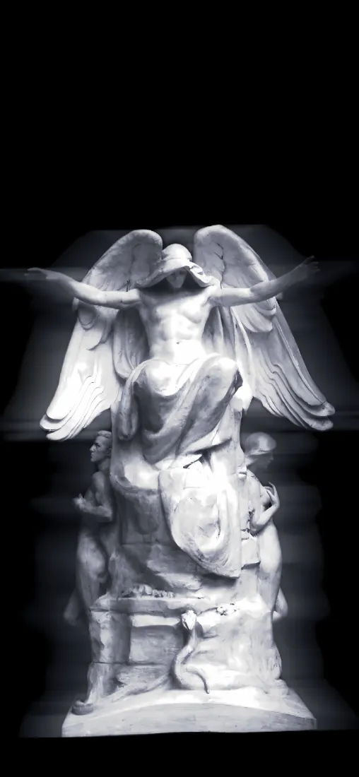 天使雕像手机壁纸｜简约背景图片 - 艺术雕塑「哲风壁纸」
