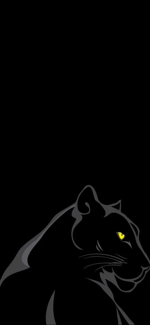 黑豹手机壁纸｜黑色背景图片 - 简约豹子头「哲风壁纸」