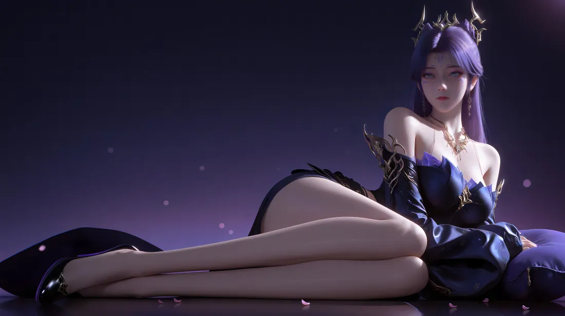 6k梦可儿壁纸｜暗紫背景图 - 神墓「哲风壁纸」