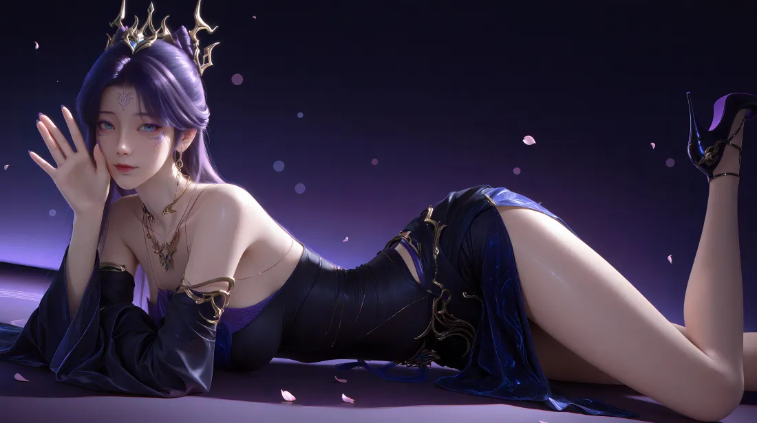 6k梦可儿壁纸｜紫粉背景图片 - 神墓「哲风壁纸」