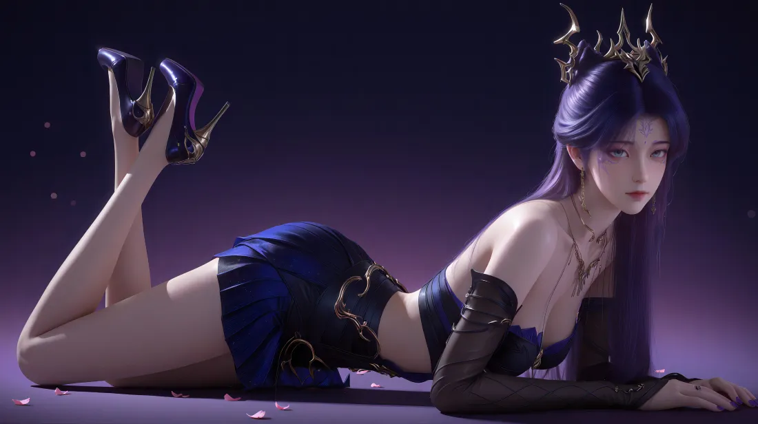 6k梦可儿壁纸｜紫色背景图片 - 神墓「哲风壁纸」