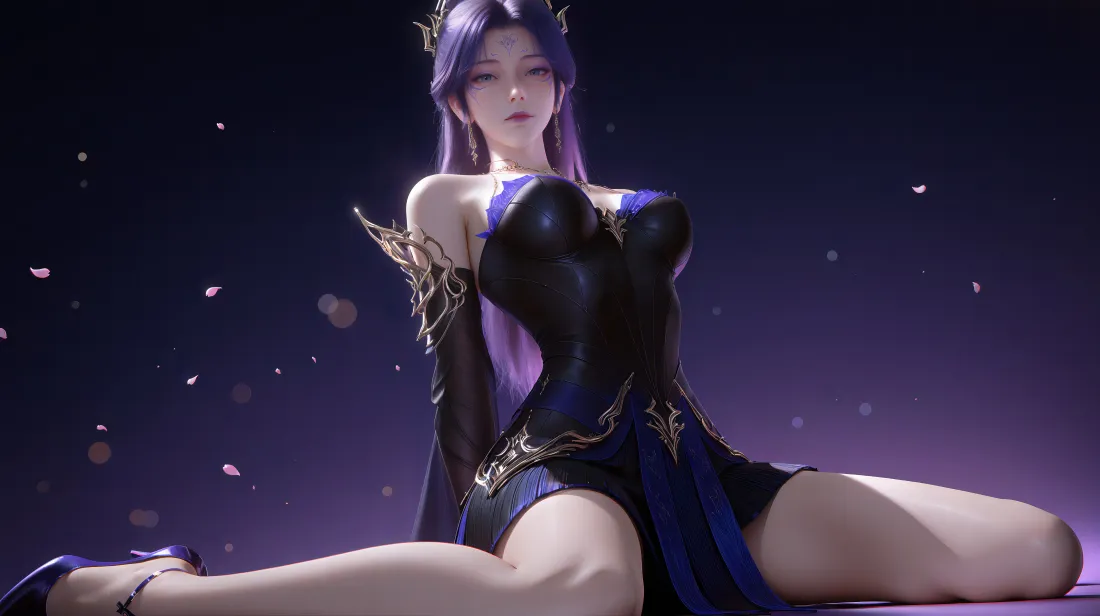 6k梦可儿壁纸｜紫色背景图片 - 神墓「哲风壁纸」