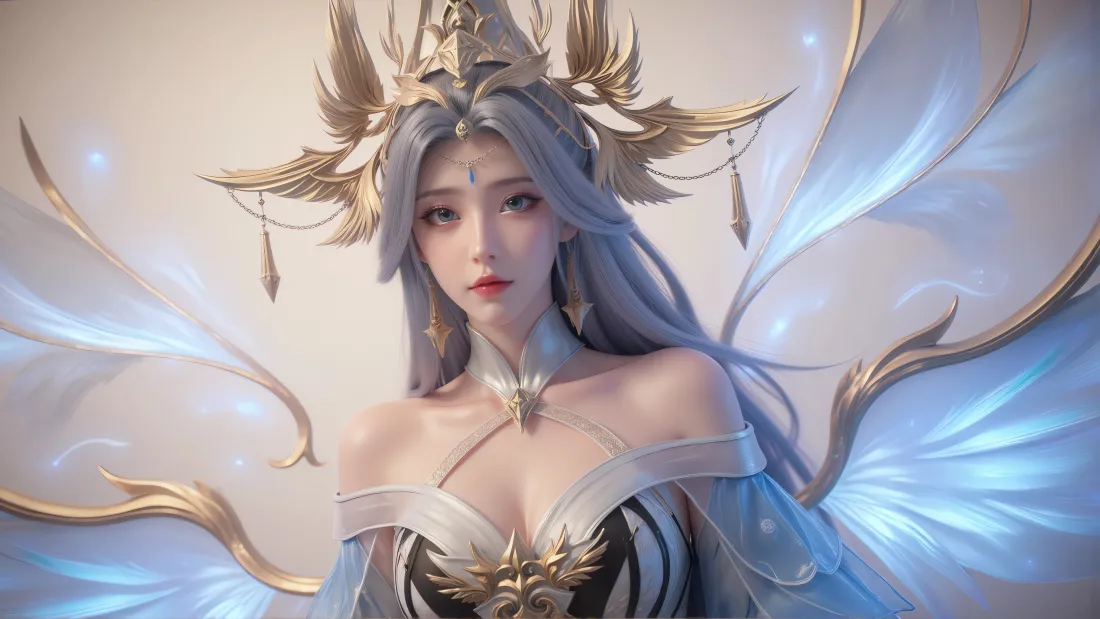 4k宁雨蝶壁纸｜百炼成神背景图 - 蓝翼古风角色「哲风壁纸」