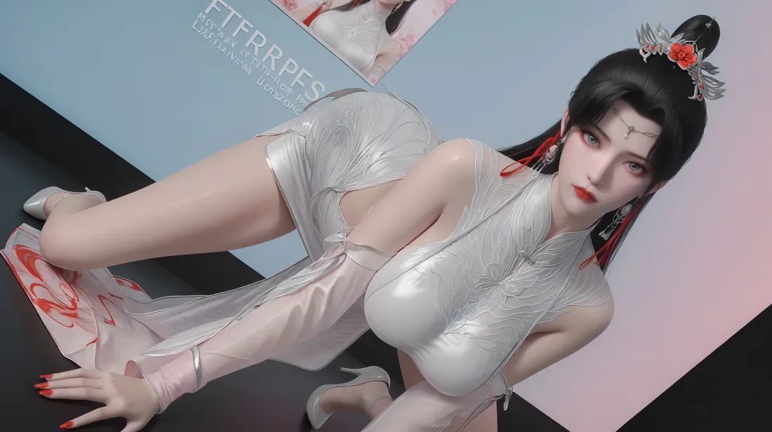 6k仙逆柳眉壁纸｜古风背景图片 - 黑丝紧身衣「哲风壁纸」