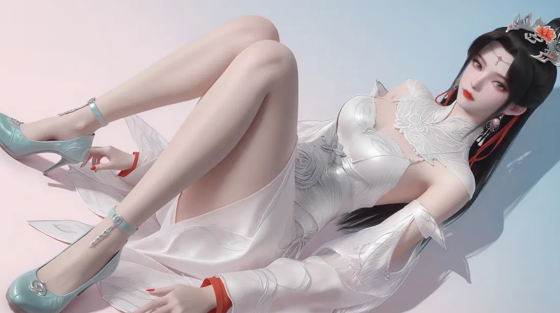 6k柳眉壁纸｜偏蓝背景图片 - 仙逆古风角色「哲风壁纸」