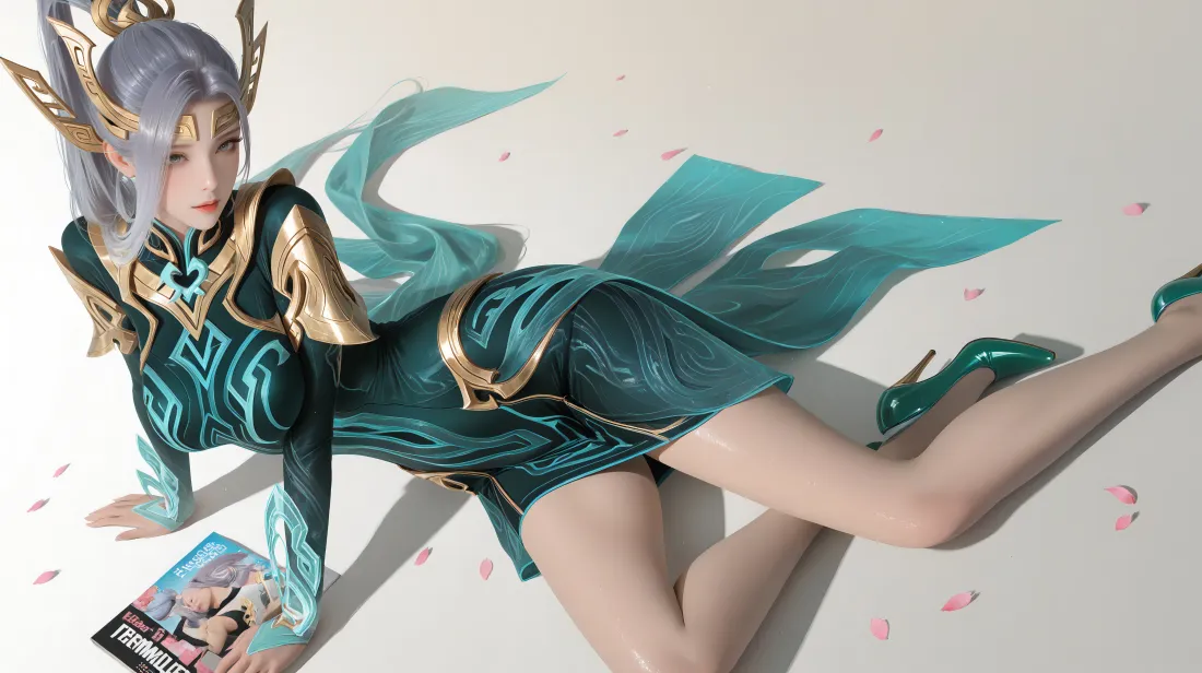 6k女娲壁纸｜王者荣耀背景图片 - 绿金服饰「哲风壁纸」