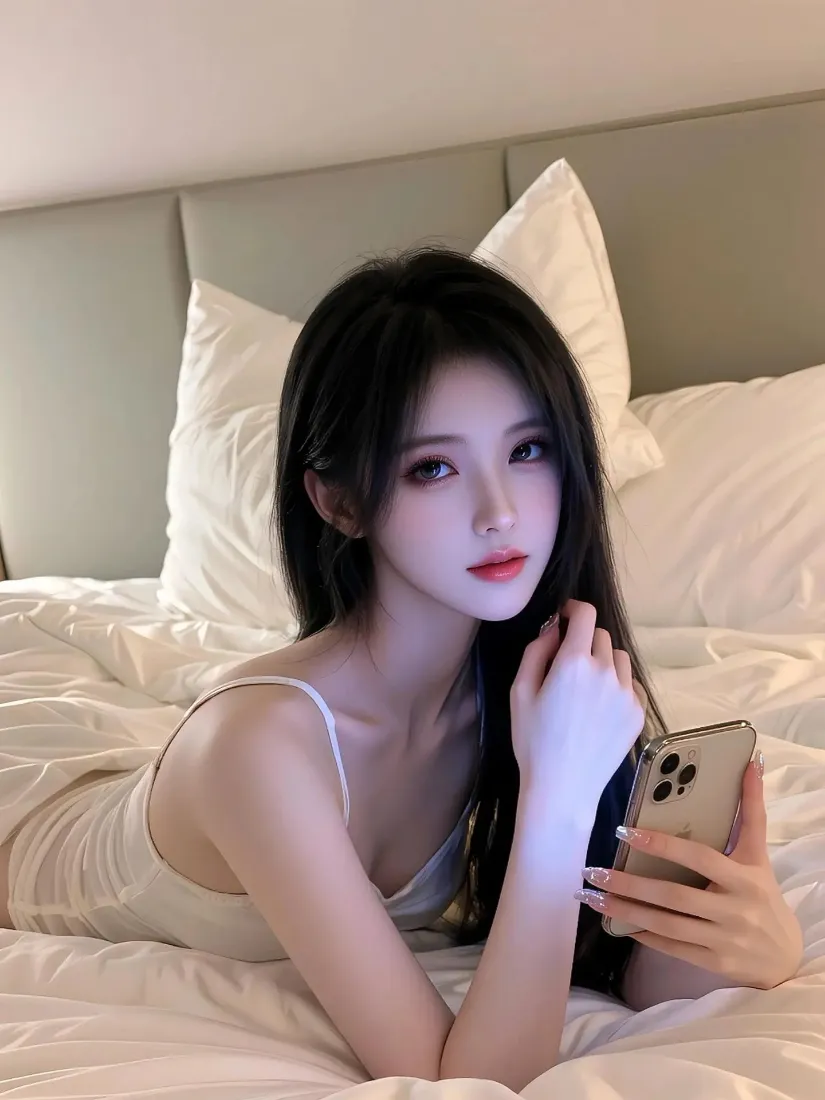 白衣美女手机壁纸｜卧室背景图片 - 性感自拍「哲风壁纸」