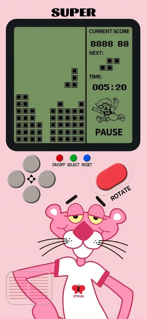 粉红豹手机壁纸｜复古掌机背景图 - 粉色主题「哲风壁纸」