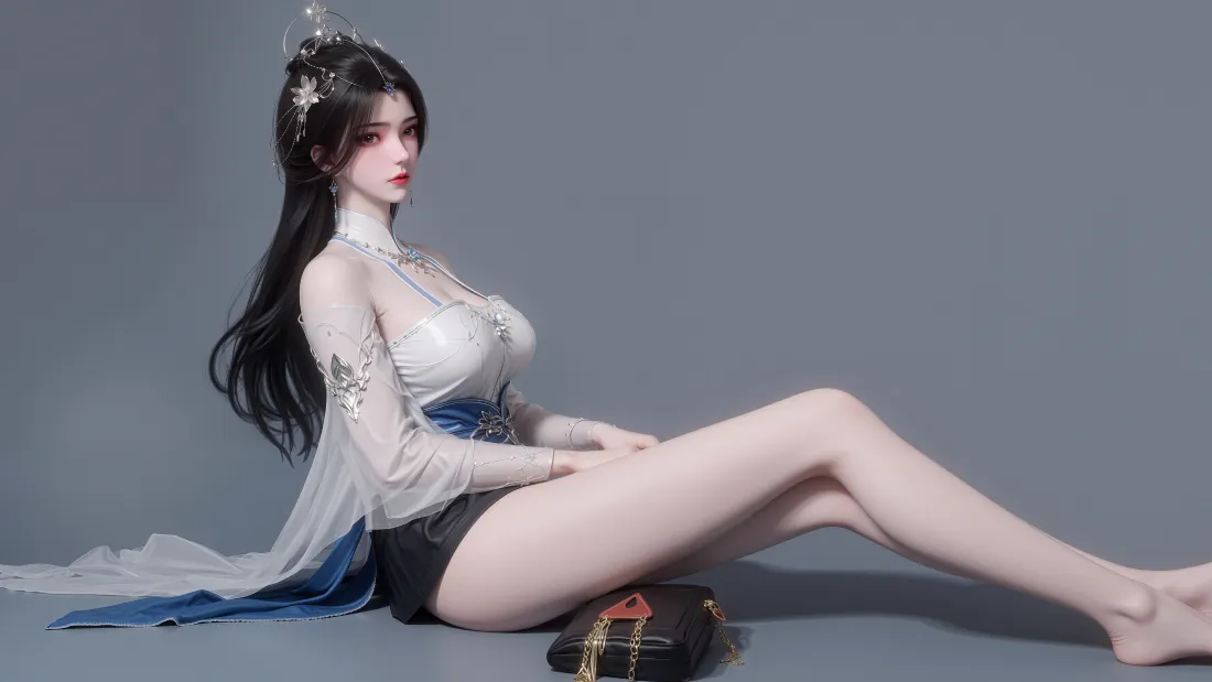 3k李慕婉壁纸｜灰色背景图片 - 仙逆古风美女「哲风壁纸」