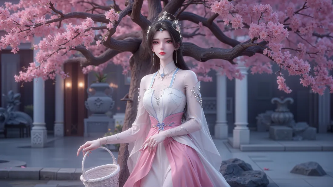 3k李慕婉壁纸｜樱花古风背景 - 仙逆「哲风壁纸」