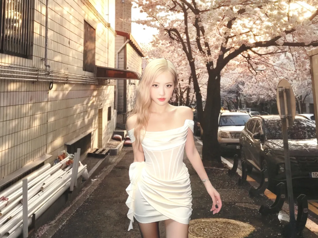 8k朴彩英壁纸｜樱花街道背景图片 - 韩国氛围感「哲风壁纸」