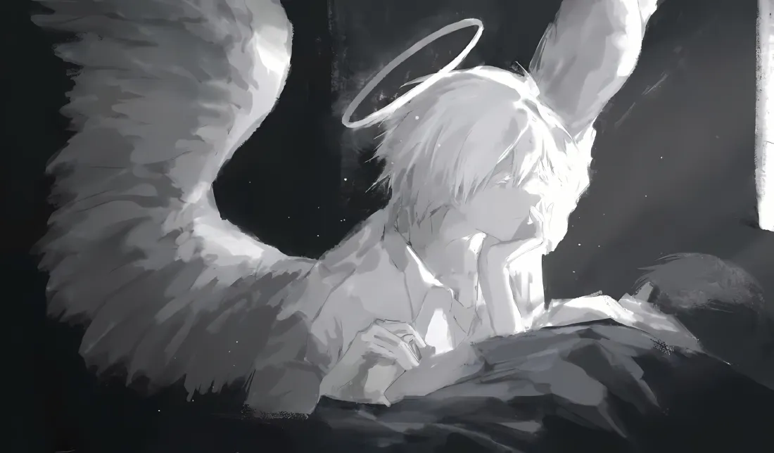 2k渚薰壁纸｜新世纪福音战士背景图片 - 天使翅膀光环「哲风壁纸」