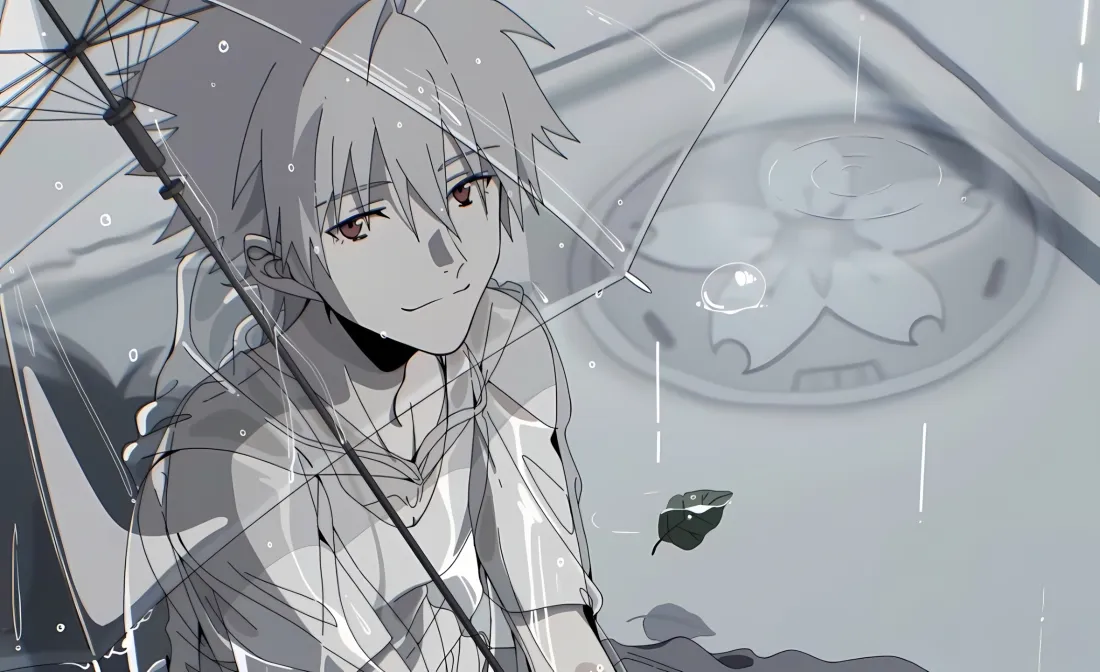 2k渚薰EVA壁纸｜新世纪福音战士背景图片 - 黑白雨天「哲风壁纸」