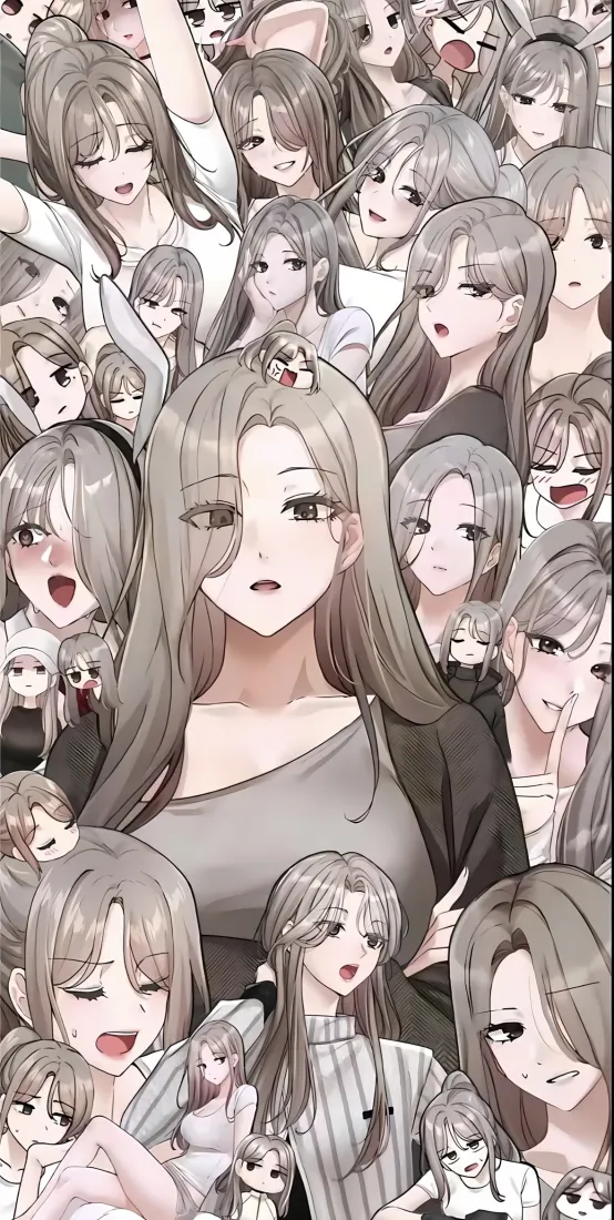 林映纯韩漫手机壁纸｜群像背景图片 - 长发女生「哲风壁纸」