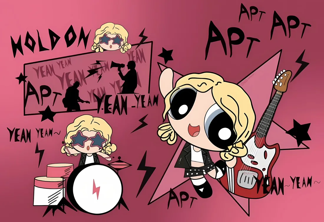 2k飞天小女警壁纸｜粉色背景图片 - 卡通乐队「哲风壁纸」