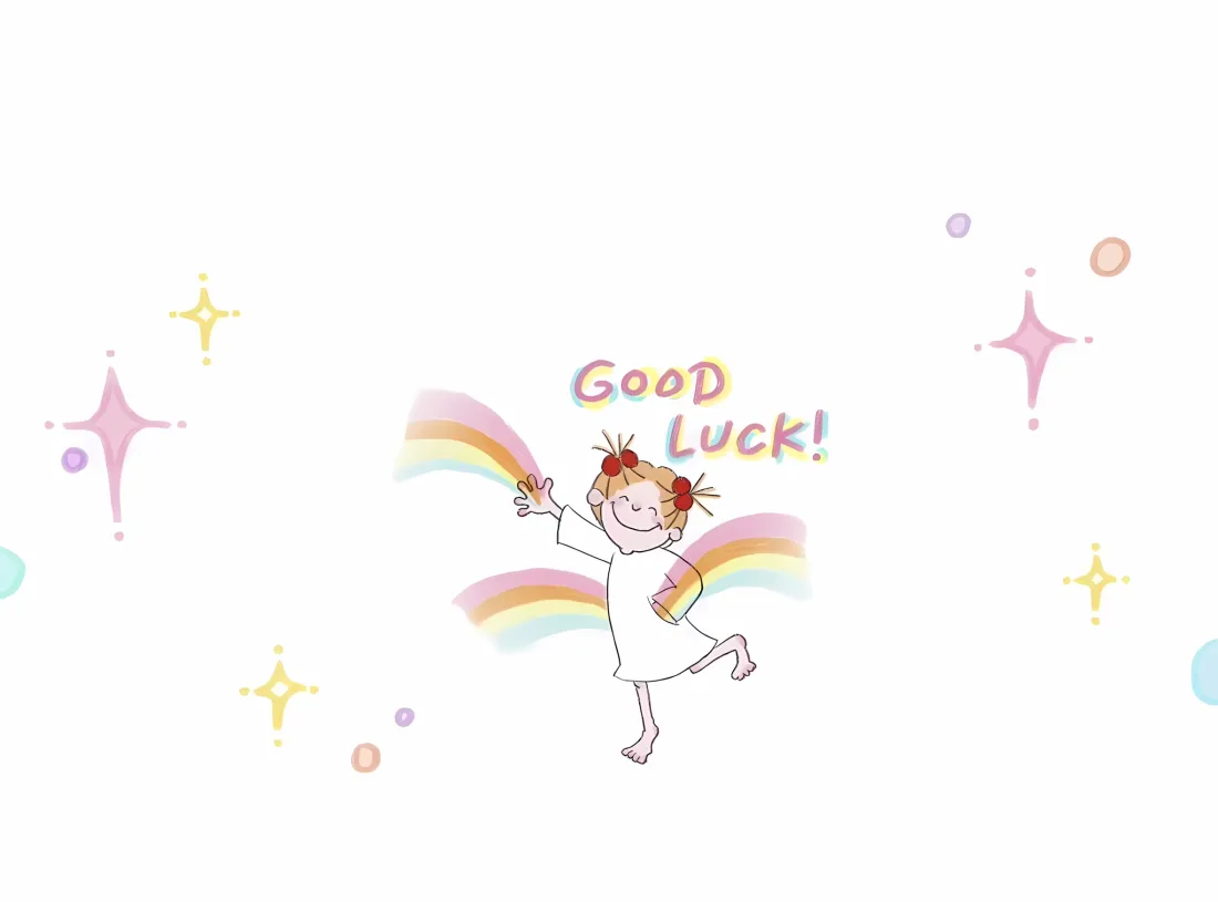 2k彩虹仙子壁纸｜卡通背景 - Good luck幸运语「哲风壁纸」