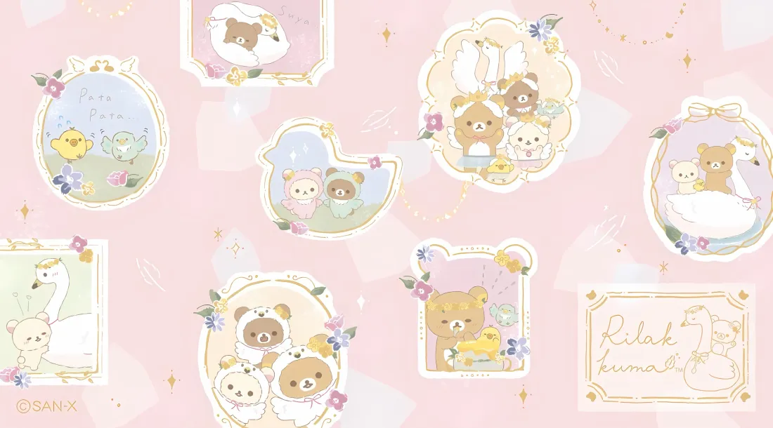 2k轻松熊壁纸｜粉色背景图片 - 可爱卡通贴纸「哲风壁纸」