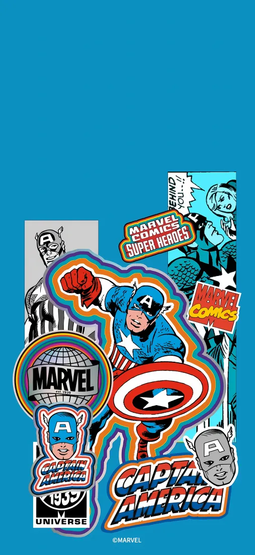 漫威手机壁纸｜美国队长背景图片 - 漫画风格「哲风壁纸」